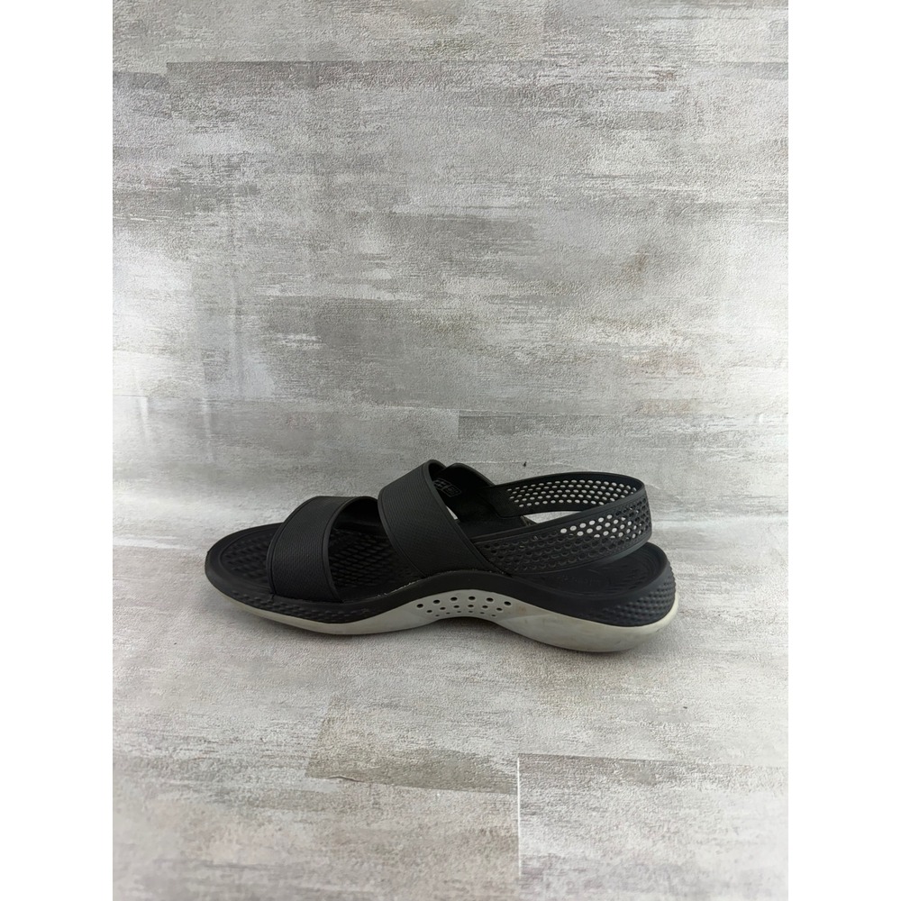 Crocs LiteRide 360 Sandals Women Sz 7 Black Grey Comfort Strappy 206711 - Picture 4 of 11